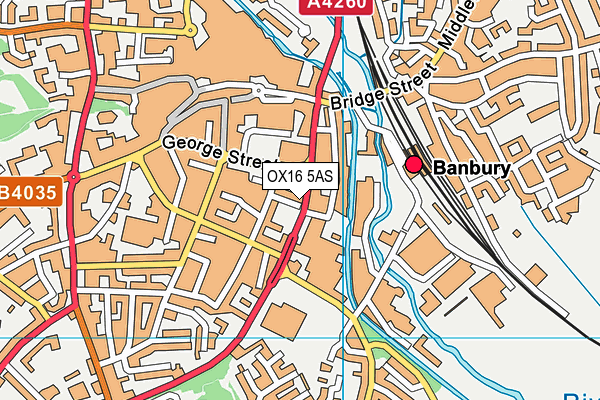 OX16 5AS map - OS VectorMap District (Ordnance Survey)