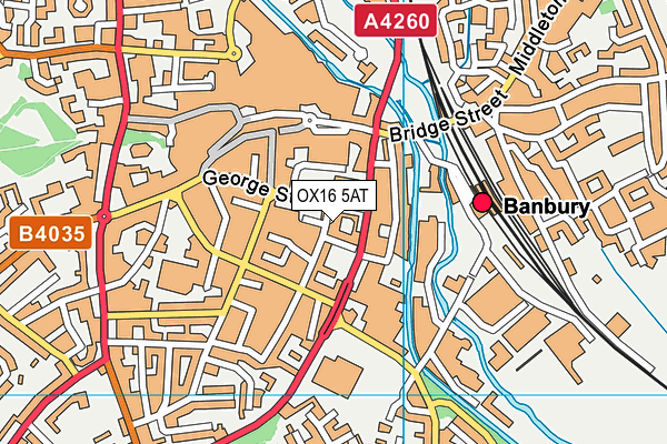 OX16 5AT map - OS VectorMap District (Ordnance Survey)