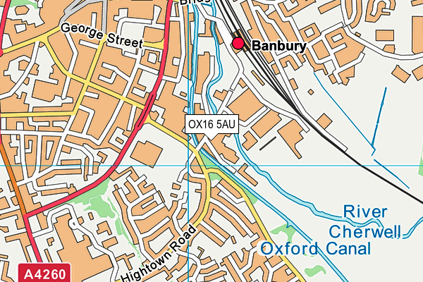 OX16 5AU map - OS VectorMap District (Ordnance Survey)