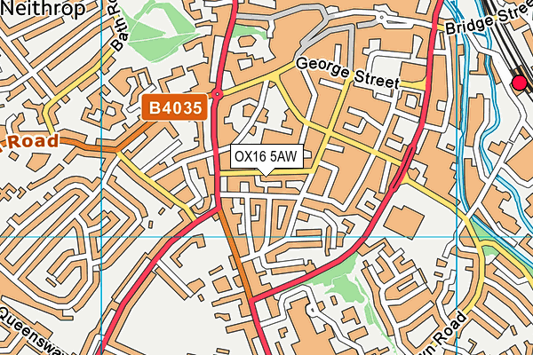 OX16 5AW map - OS VectorMap District (Ordnance Survey)