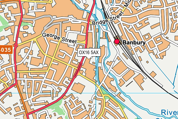 OX16 5AX map - OS VectorMap District (Ordnance Survey)