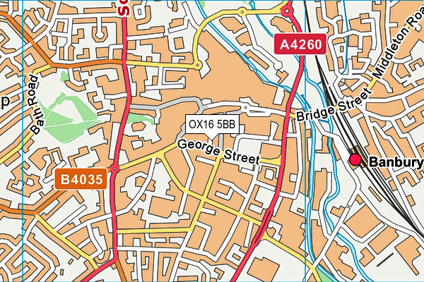 OX16 5BB map - OS VectorMap District (Ordnance Survey)