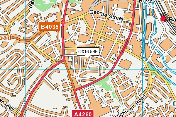 OX16 5BE map - OS VectorMap District (Ordnance Survey)