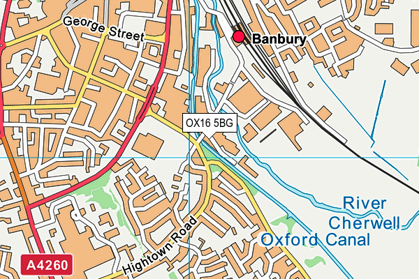 OX16 5BG map - OS VectorMap District (Ordnance Survey)