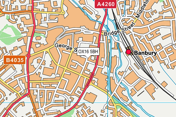 OX16 5BH map - OS VectorMap District (Ordnance Survey)