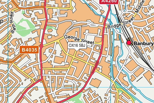 OX16 5BJ map - OS VectorMap District (Ordnance Survey)