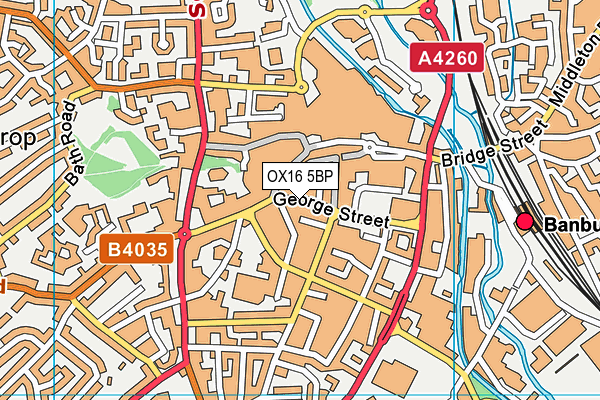 OX16 5BP map - OS VectorMap District (Ordnance Survey)