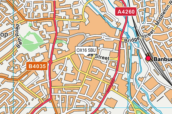 OX16 5BU map - OS VectorMap District (Ordnance Survey)