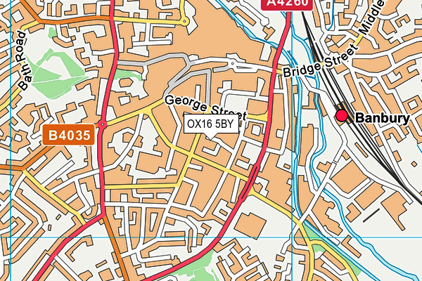 OX16 5BY map - OS VectorMap District (Ordnance Survey)