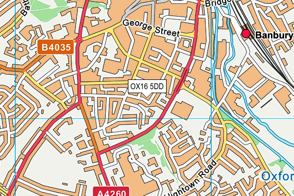 OX16 5DD map - OS VectorMap District (Ordnance Survey)