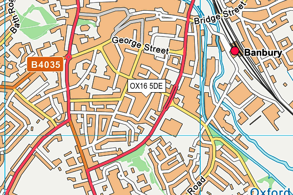 OX16 5DE map - OS VectorMap District (Ordnance Survey)