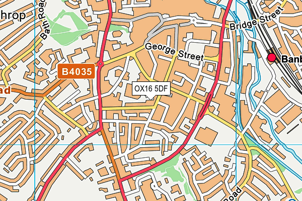 OX16 5DF map - OS VectorMap District (Ordnance Survey)