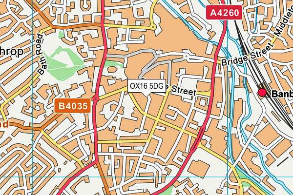 OX16 5DG map - OS VectorMap District (Ordnance Survey)