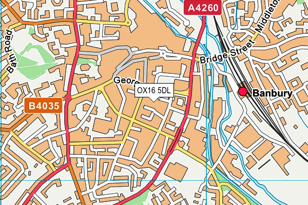 OX16 5DL map - OS VectorMap District (Ordnance Survey)