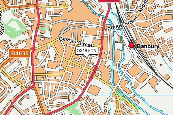 OX16 5DN map - OS VectorMap District (Ordnance Survey)