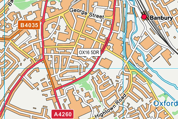 OX16 5DR map - OS VectorMap District (Ordnance Survey)