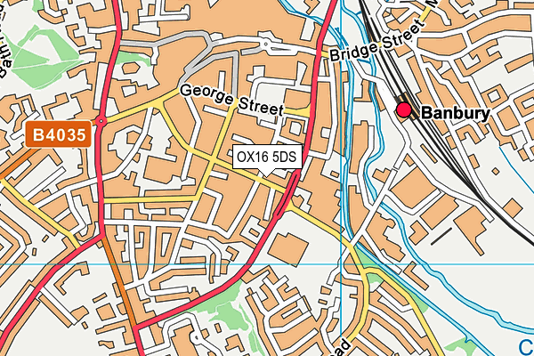 OX16 5DS map - OS VectorMap District (Ordnance Survey)