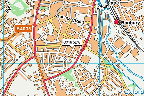 OX16 5DW map - OS VectorMap District (Ordnance Survey)