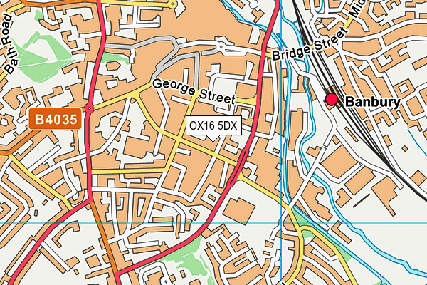 OX16 5DX map - OS VectorMap District (Ordnance Survey)