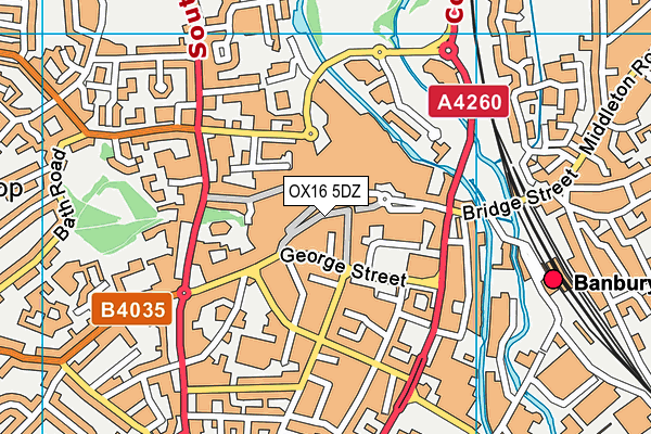 OX16 5DZ map - OS VectorMap District (Ordnance Survey)