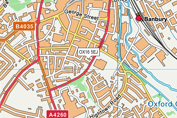 OX16 5EJ map - OS VectorMap District (Ordnance Survey)