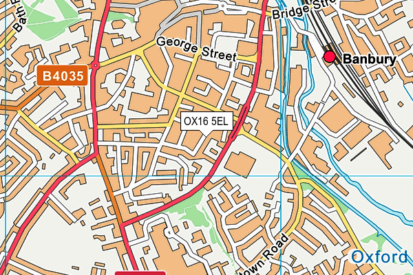 OX16 5EL map - OS VectorMap District (Ordnance Survey)