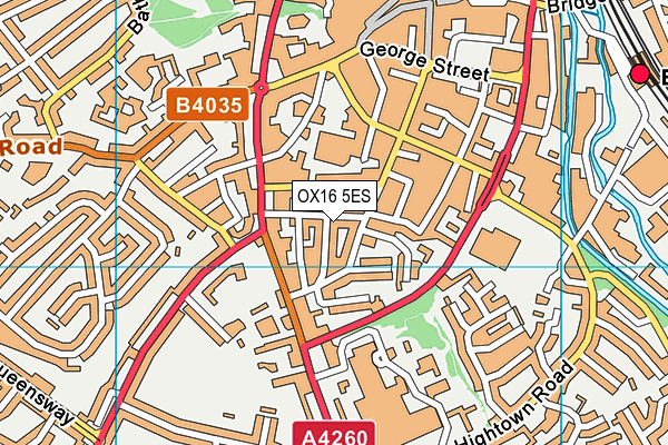 OX16 5ES map - OS VectorMap District (Ordnance Survey)