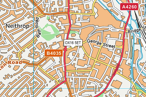 OX16 5ET map - OS VectorMap District (Ordnance Survey)