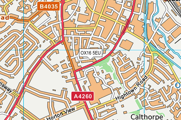 OX16 5EU map - OS VectorMap District (Ordnance Survey)