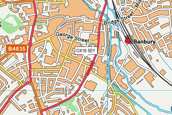 OX16 5EY map - OS VectorMap District (Ordnance Survey)