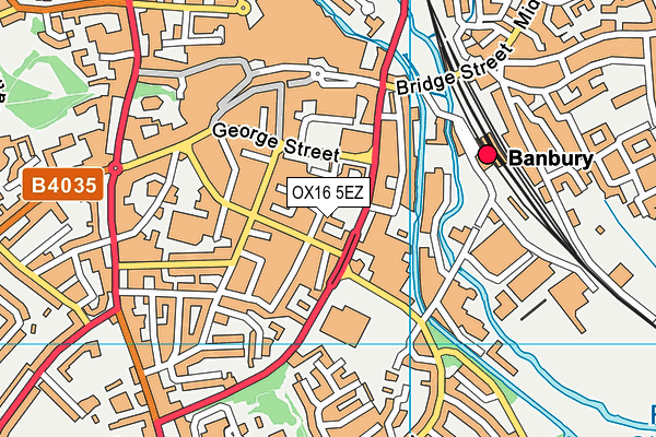 OX16 5EZ map - OS VectorMap District (Ordnance Survey)