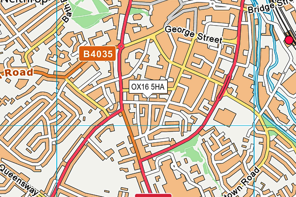 OX16 5HA map - OS VectorMap District (Ordnance Survey)