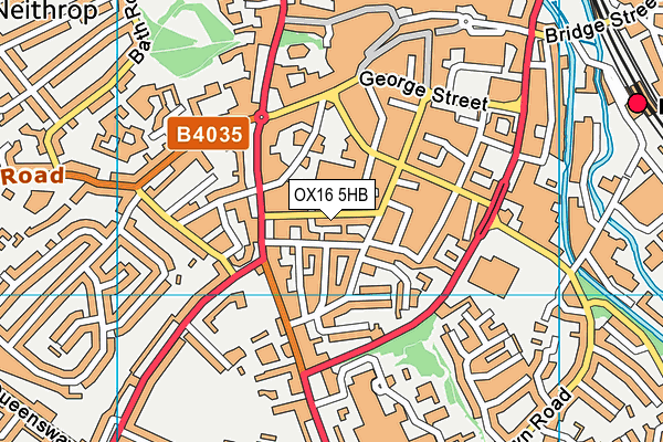 OX16 5HB map - OS VectorMap District (Ordnance Survey)