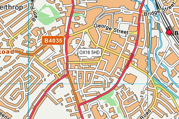 OX16 5HD map - OS VectorMap District (Ordnance Survey)