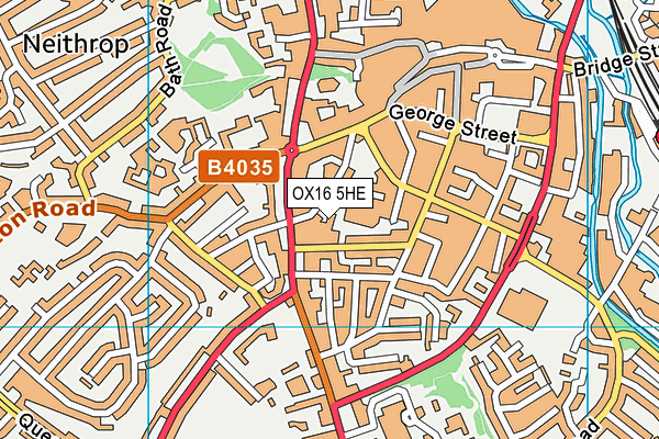 OX16 5HE map - OS VectorMap District (Ordnance Survey)