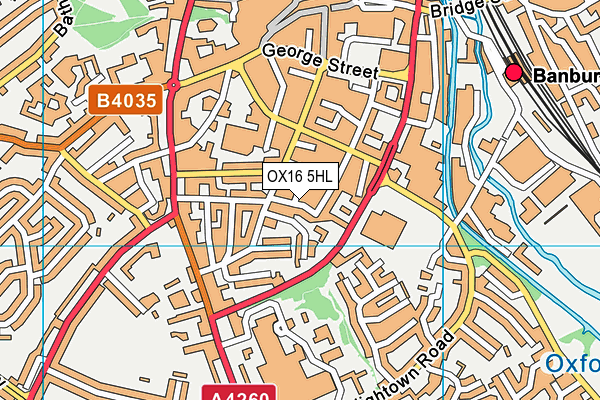 OX16 5HL map - OS VectorMap District (Ordnance Survey)