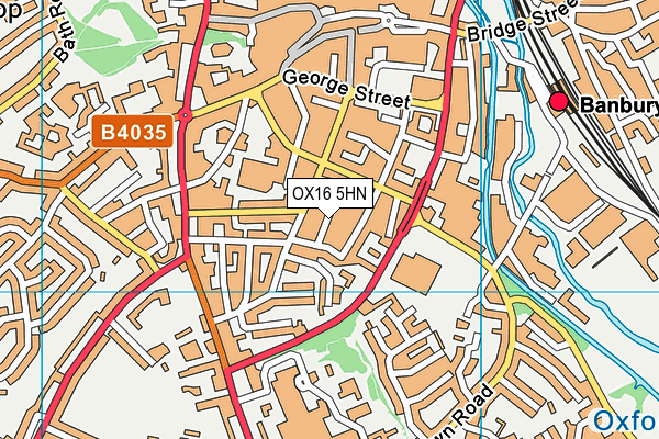 OX16 5HN map - OS VectorMap District (Ordnance Survey)