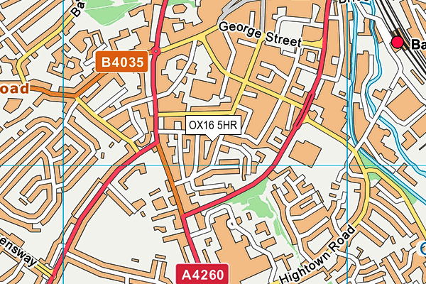 OX16 5HR map - OS VectorMap District (Ordnance Survey)