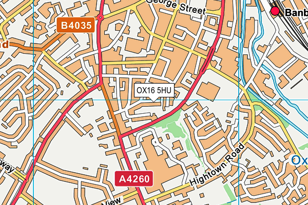 OX16 5HU map - OS VectorMap District (Ordnance Survey)