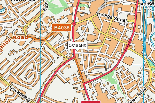 St John's Priory School map (OX16 5HX) - OS VectorMap District (Ordnance Survey)