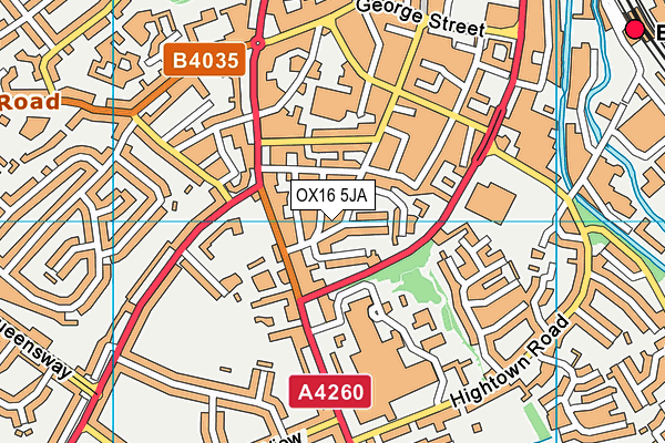 OX16 5JA map - OS VectorMap District (Ordnance Survey)