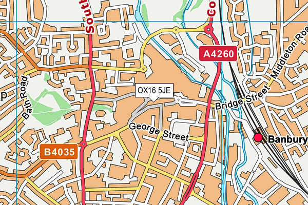 OX16 5JE map - OS VectorMap District (Ordnance Survey)
