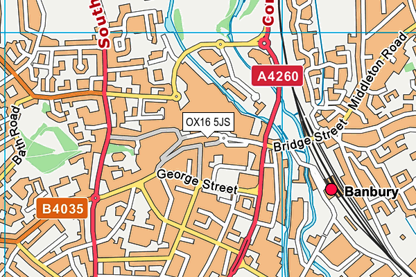 OX16 5JS map - OS VectorMap District (Ordnance Survey)