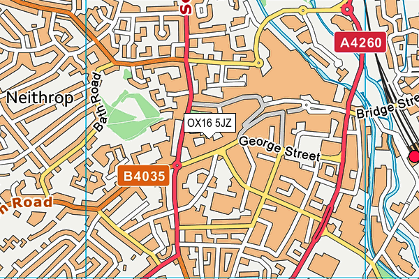 OX16 5JZ map - OS VectorMap District (Ordnance Survey)