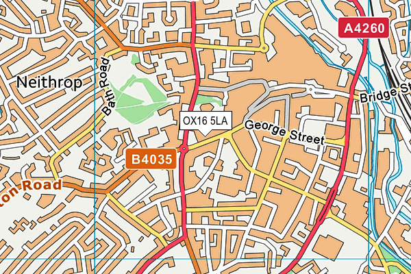 OX16 5LA map - OS VectorMap District (Ordnance Survey)