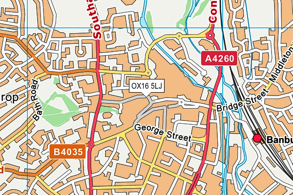 OX16 5LJ map - OS VectorMap District (Ordnance Survey)