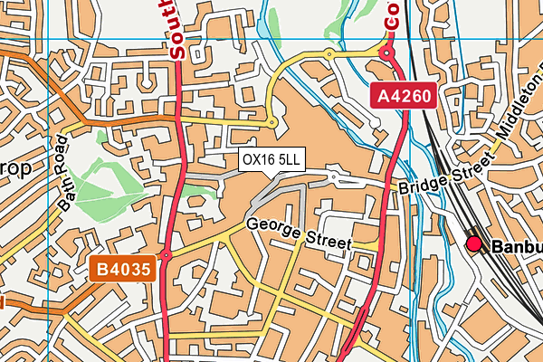 OX16 5LL map - OS VectorMap District (Ordnance Survey)