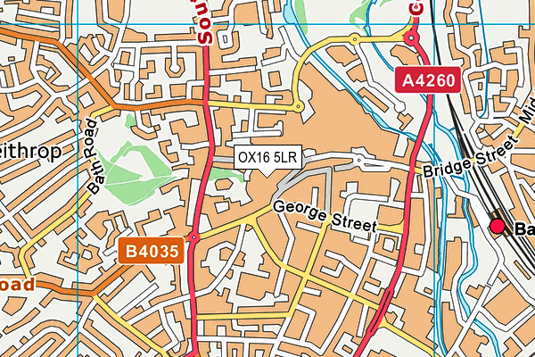 OX16 5LR map - OS VectorMap District (Ordnance Survey)