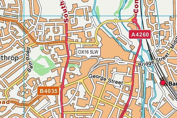 OX16 5LW map - OS VectorMap District (Ordnance Survey)