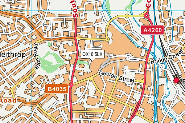 OX16 5LX map - OS VectorMap District (Ordnance Survey)